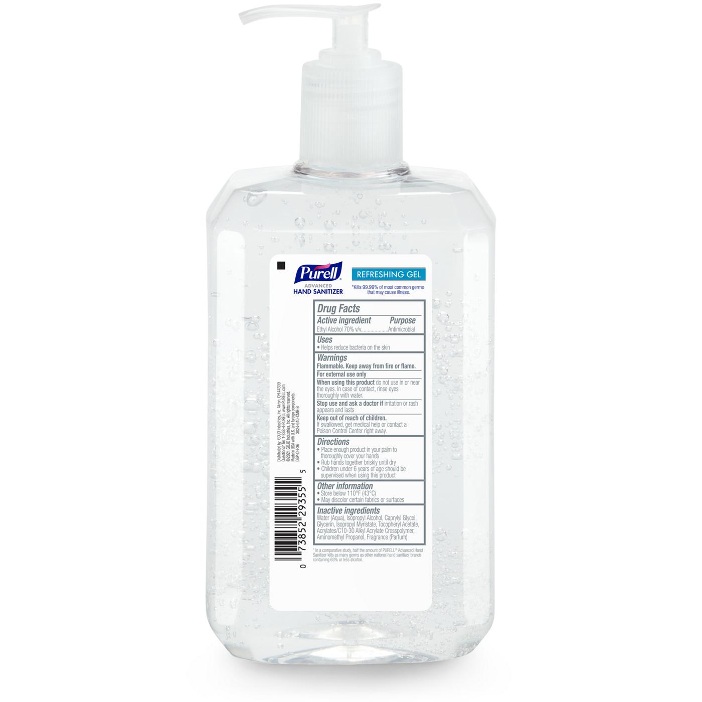 Purell Advanced Hand Santizer - Refreshing Gel; image 3 of 4