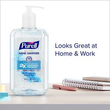 Purell Advanced Hand Sanitizer - Refreshing Gel, 24 oz