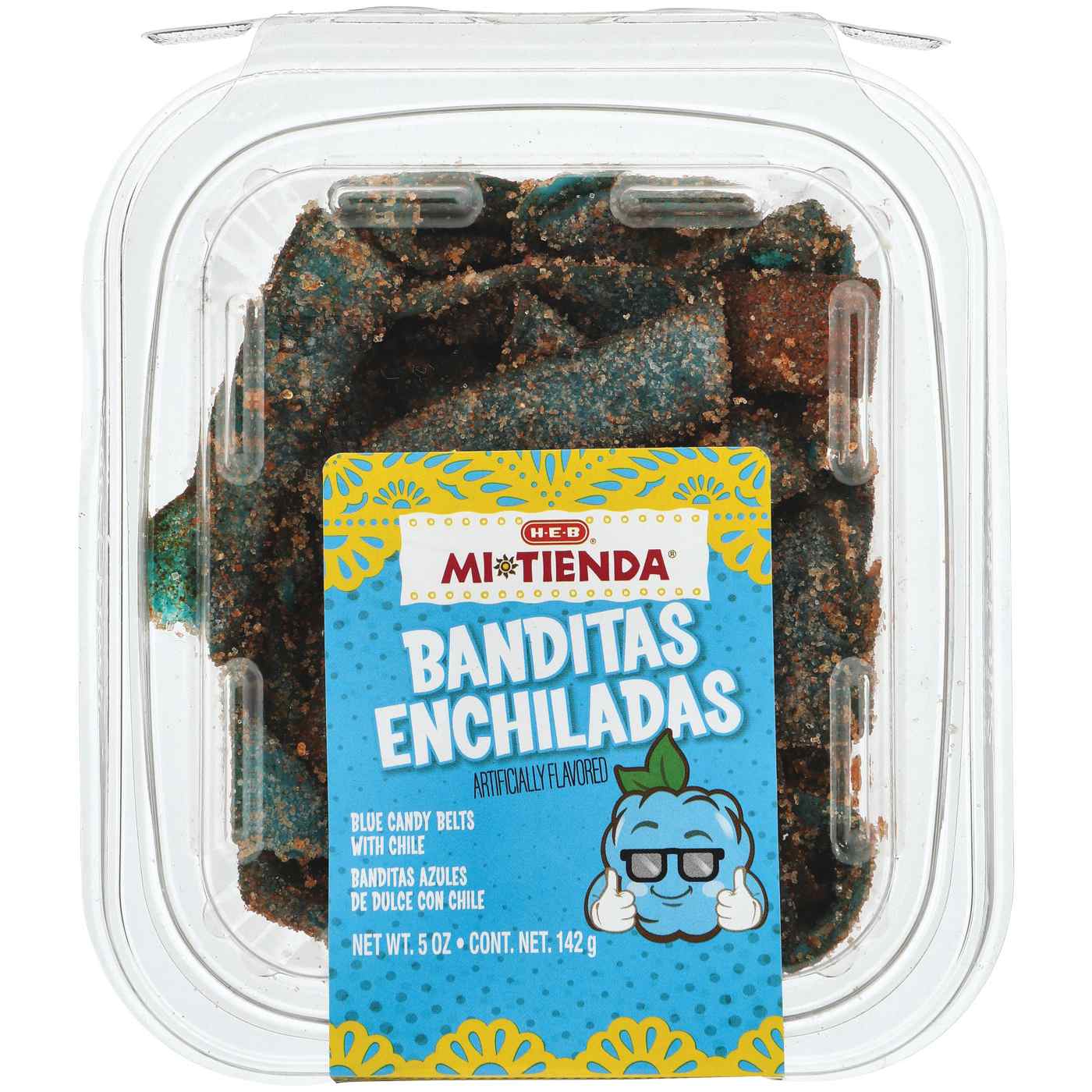 HEB Mi Tienda Bandidtas Enchiladas Blue Candy Belts with Chile Shop