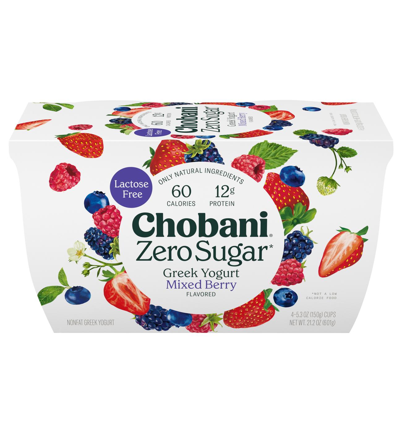 Chobani Zero Sugar Mixed Berry Yogurt; image 1 of 6