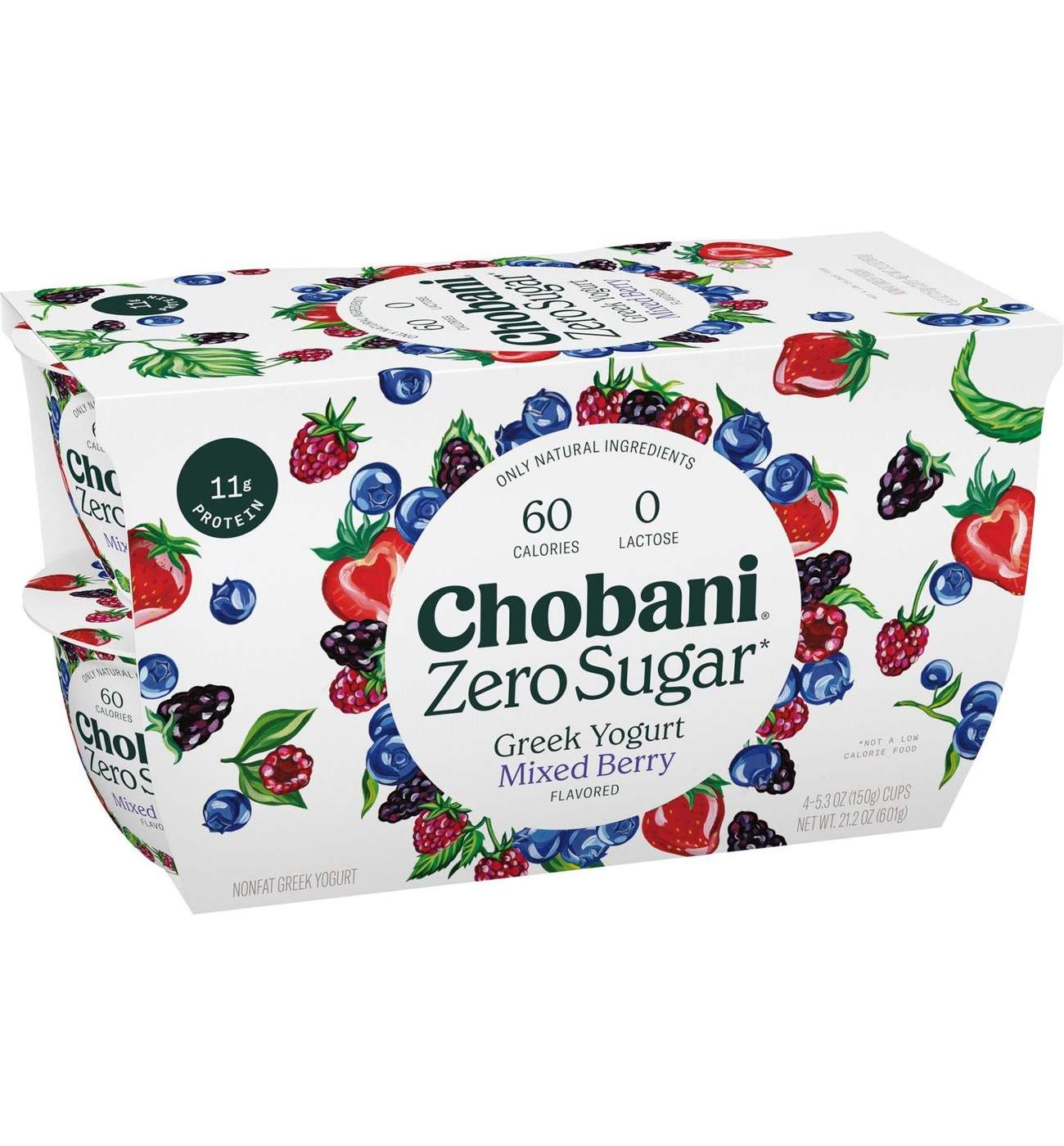 Chobani Zero Sugar Mixed Berry Greek Yogurt; image 4 of 5