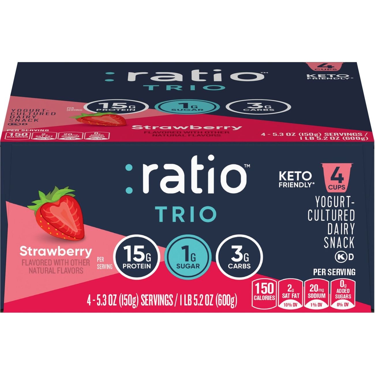 Yoplait ratio Keto Friendly Strawberry Yogurt Shop Yogurt at HEB