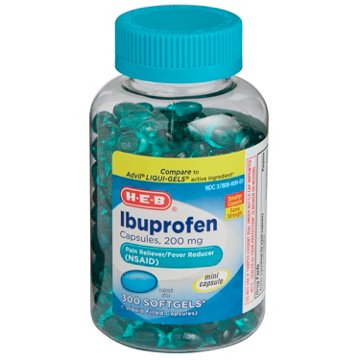 H-E-B Ibuprofen 200 mg Softgels, 300 ct