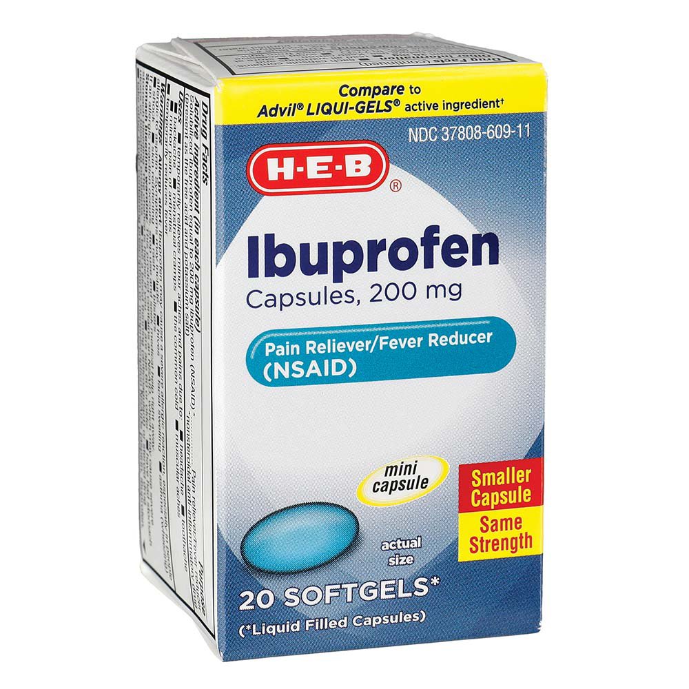 HEB Ibuprofen 200 mg Softgels Shop Medicines & Treatments at HEB
