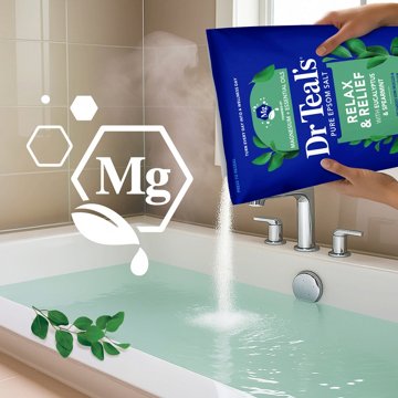 Dr Teal's Relax & Relief Pure Epsom Salt Soaking Solution Value Size, 7 lb