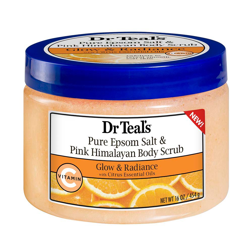 Dr Teal's Glow Radiance Pure Epsom Salt & Pink Himalayan Body Scrub