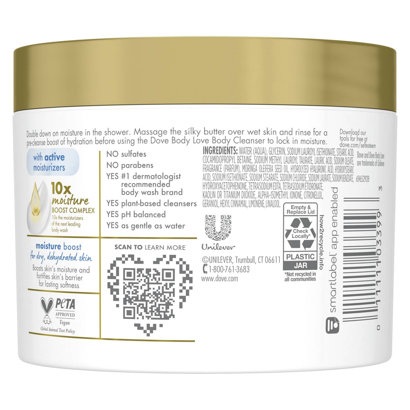 Dove Body Love Moisture Boost Shower Cleansing Butter; image 2 of 7