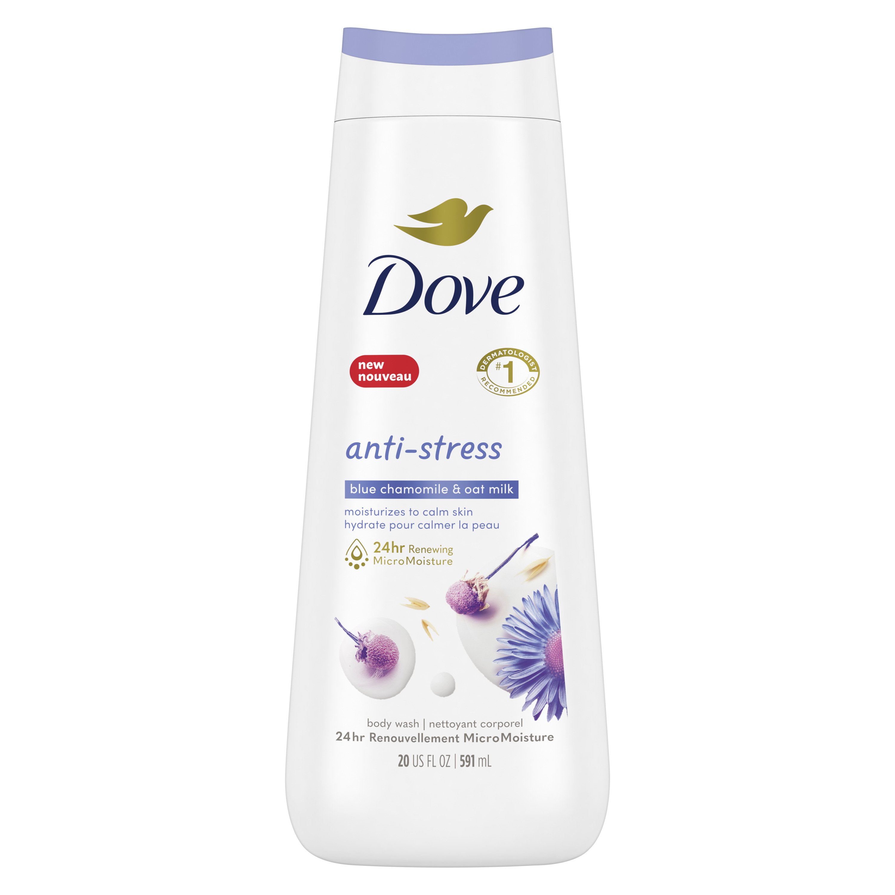 Dove Anti-stress Blue Chamomile & Oat Milk Shower Gel 250 ml - VMD