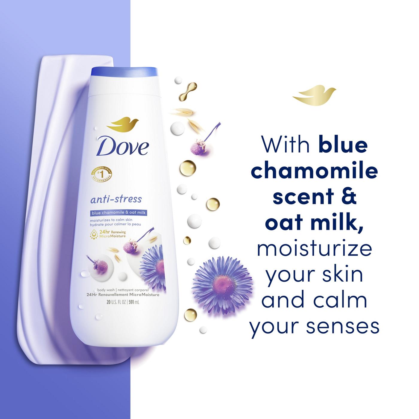 Dove Anti-Stress Body Wash - Blue Chamomile & Oat Milk; image 5 of 8