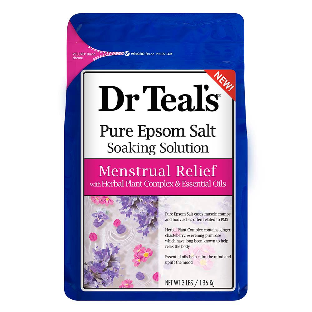 Dr Teal's Menstrual Relief Pure Epsom Salt Soaking Solution Shop Bath & Skin Care at HEB