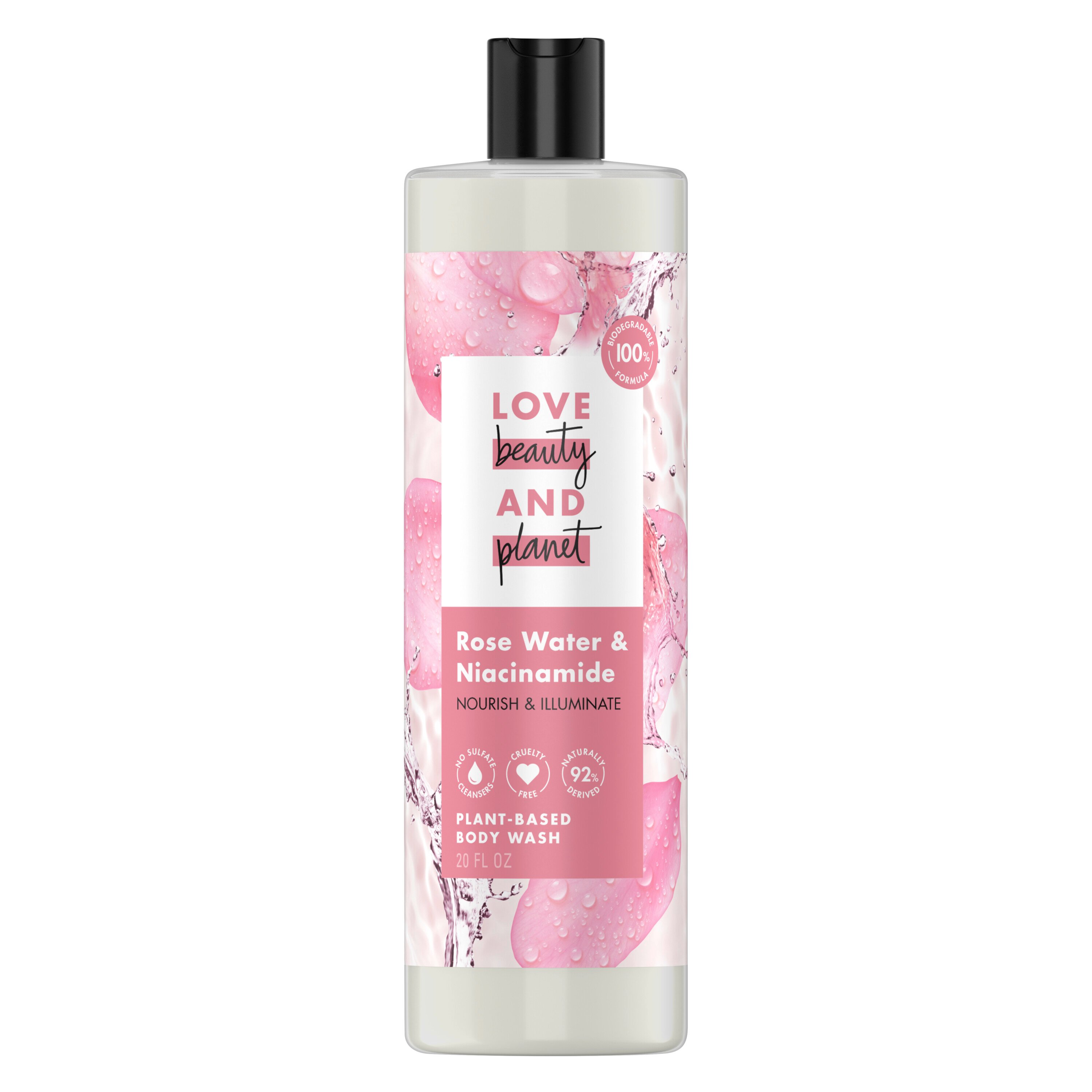 Love Beauty and Body Wash Rose Water + Niacinamide Shop Body