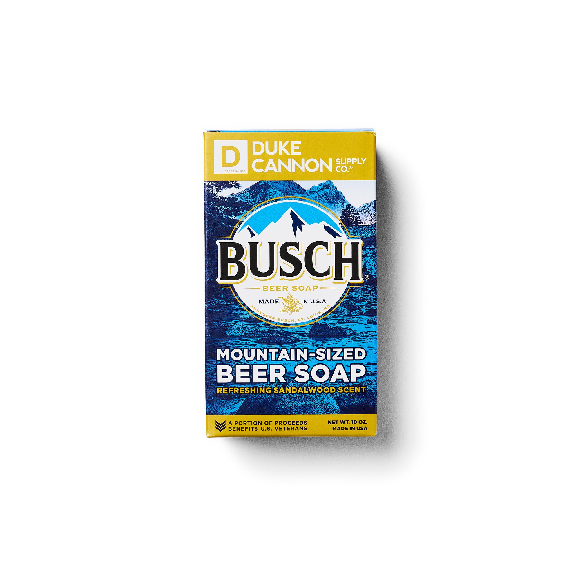 Duke Cannon Supply Co. Busch Beer Soap, Refreshing Sandalwood Scent, Mountain-Sized - 10 oz
