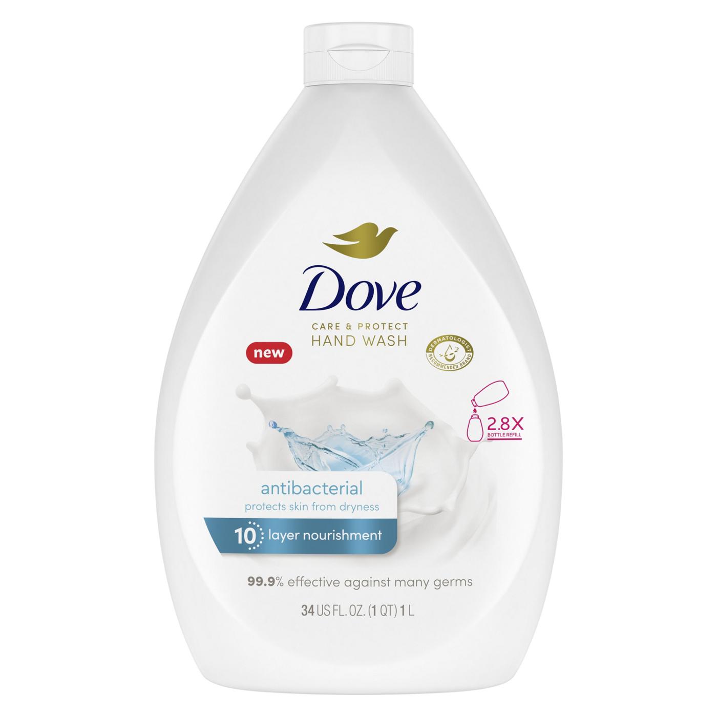 Dove Care & Protect Antibacterial Hand Wash More Moisturizers; image 1 of 8