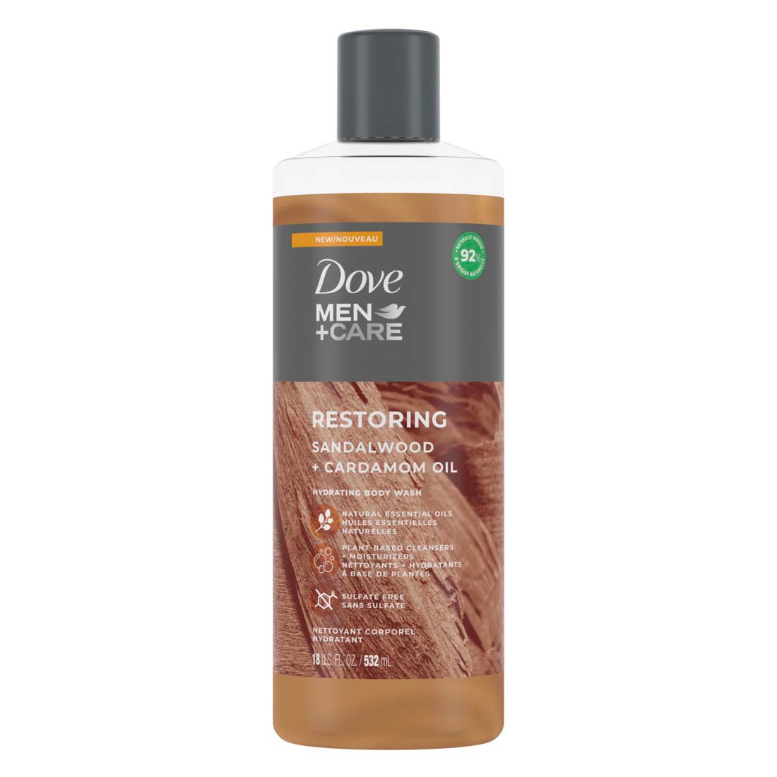 Dove Men+Care Restoring Body Wash Sandalwood + Cardamom Oil Shop
