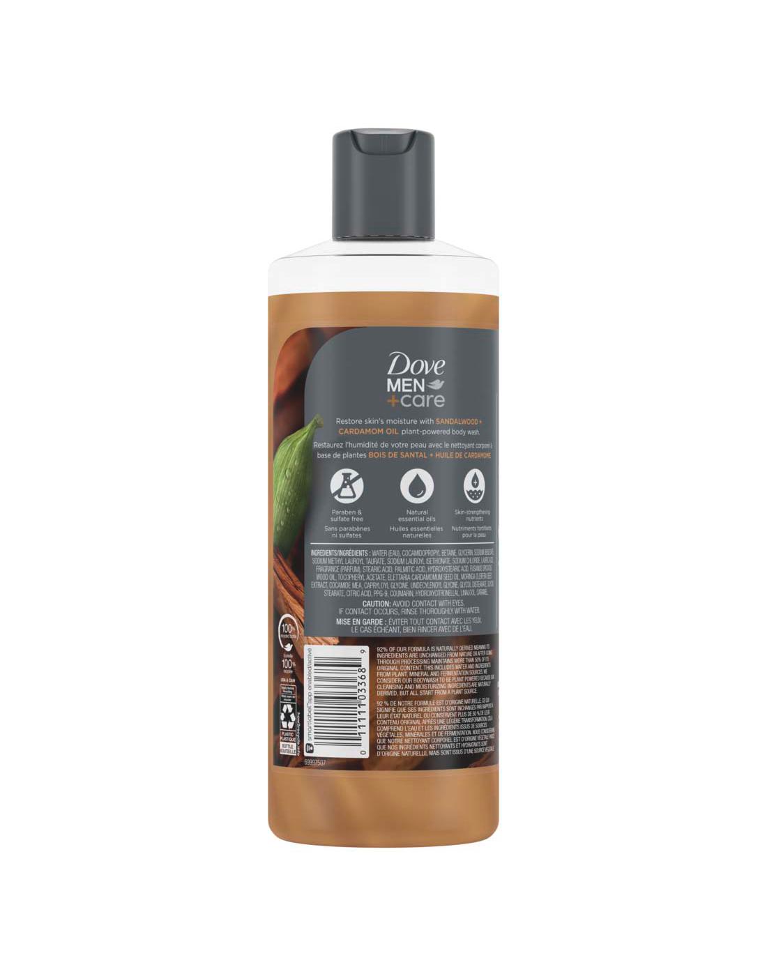 Dove Men+Care Restoring Body Wash - Sandalwood + Cardamom Oil; image 2 of 4