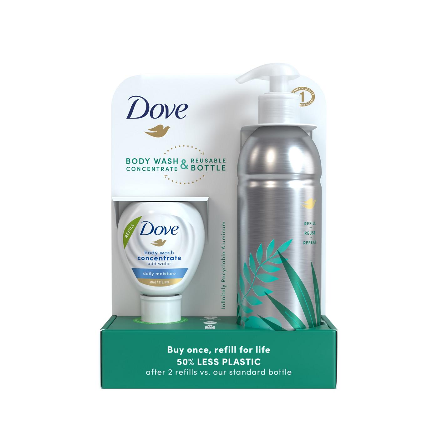 Dove Reusable Bottle Starter Kit Concentrate Refill & Recyclable Aluminum; image 1 of 3