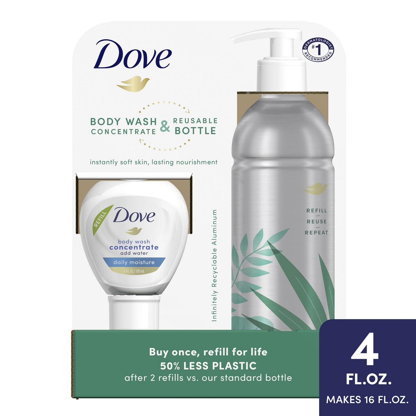 Dove Reusable Bottle Starter Kit Concentrate Refill & Recyclable Aluminum; image 2 of 3