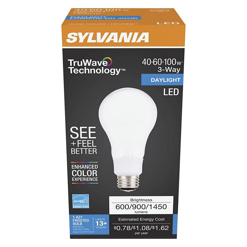 Sylvania Truwave A21 3 Way Daylight Led, Can You Use An Led Light Bulb In A 3 Way Lamp