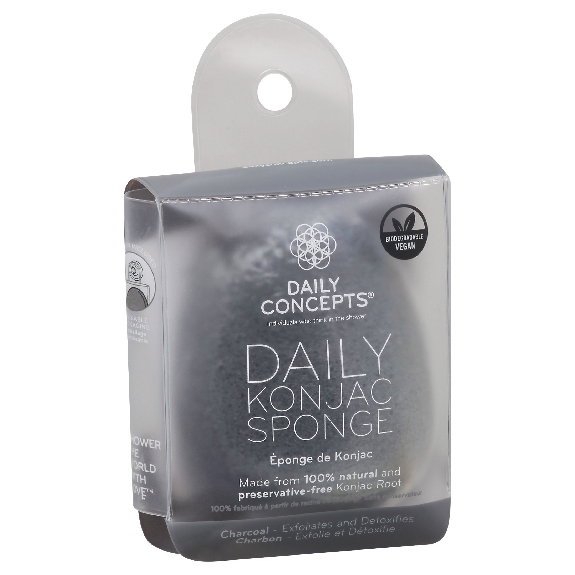Daily Concepts Daily Konjac Sponge Charcoal Shop Accessories at HEB