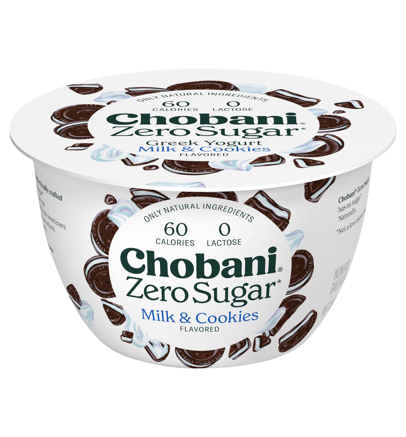 Chobani Zero Non-Fat Sugar Milk & Cookies Yogurt; image 1 of 4