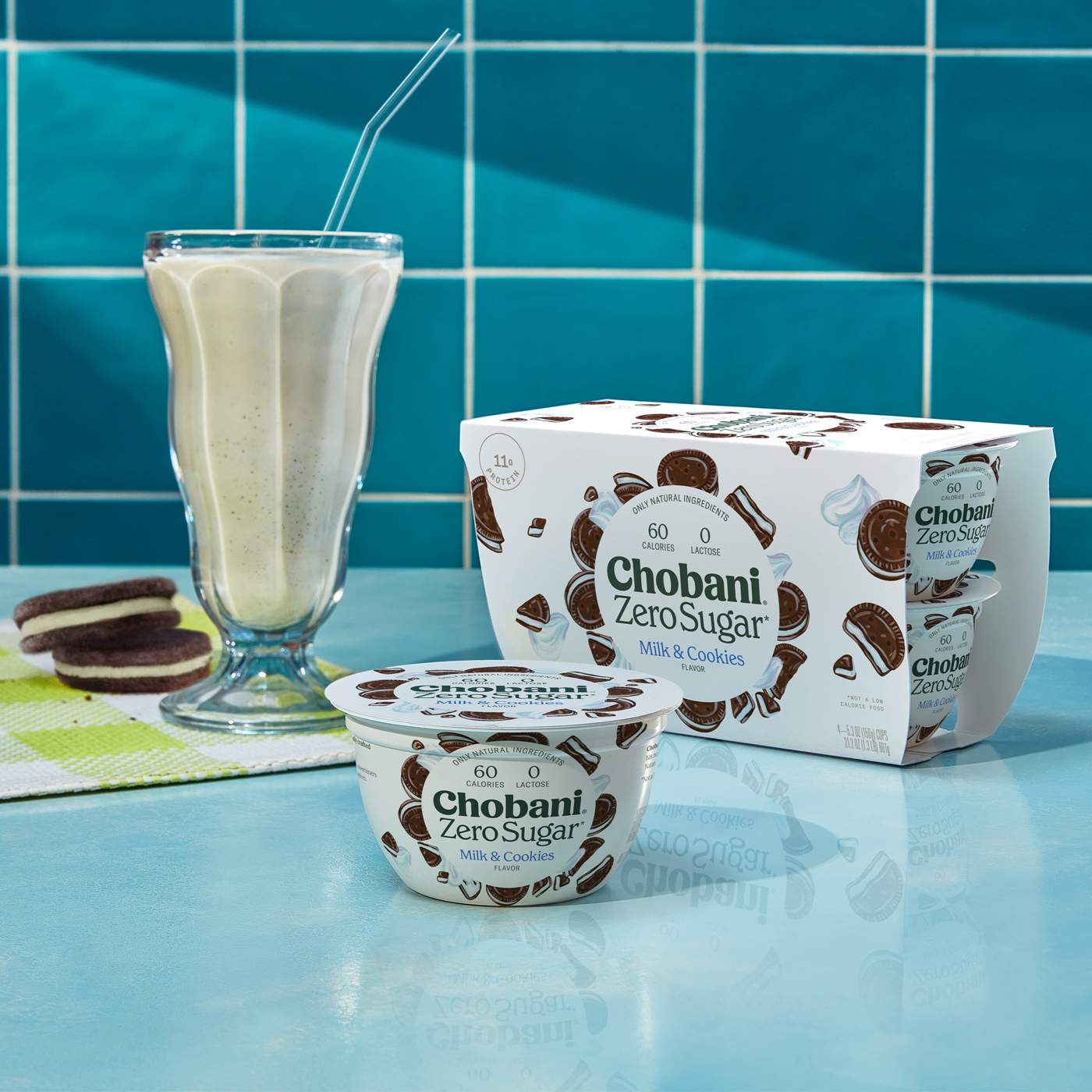 Chobani Zero Non-Fat Sugar Milk & Cookies Yogurt; image 2 of 6