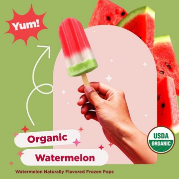 JonnyPops Organic Watermelon Frozen Pops, 8 ct