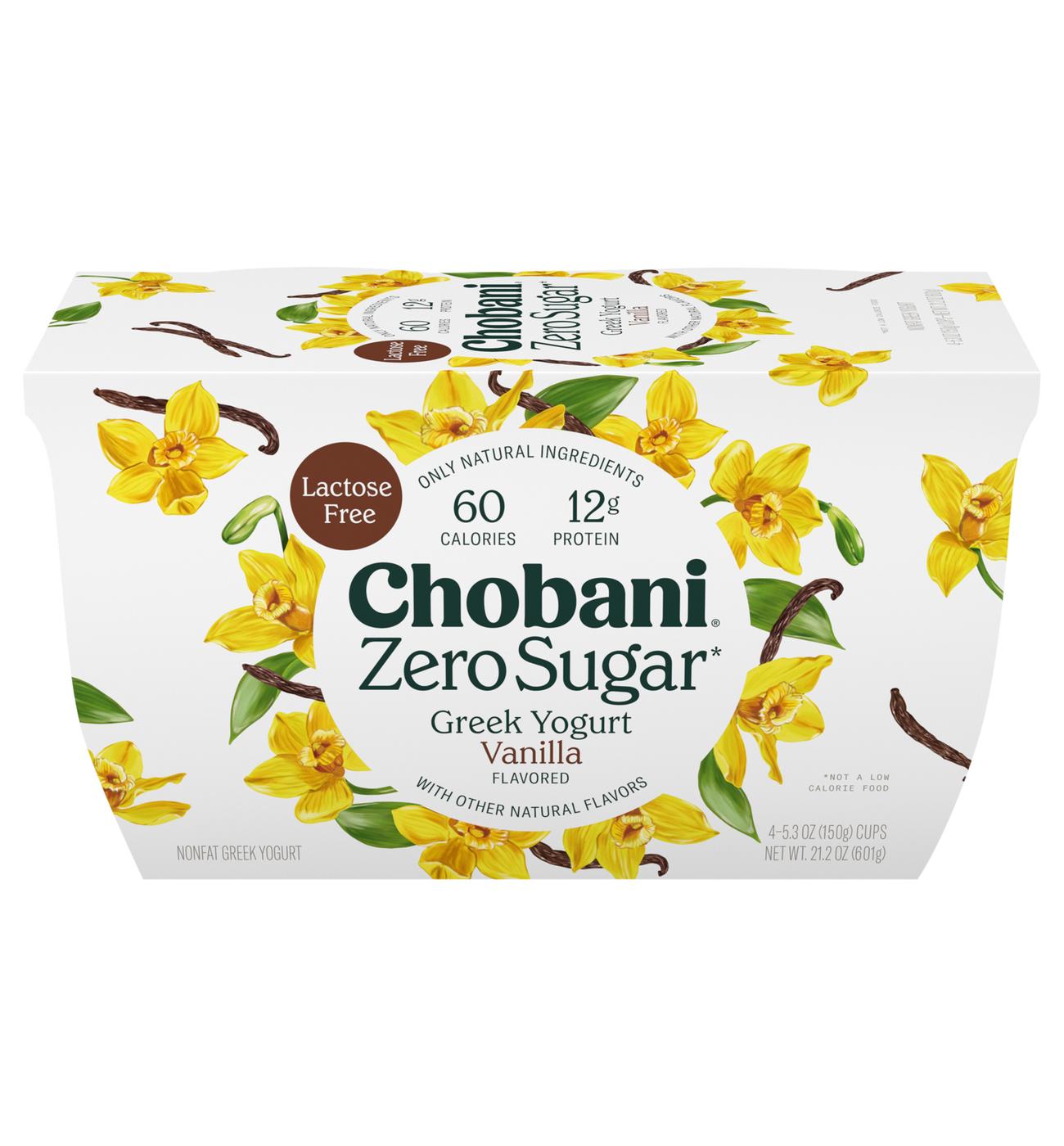 Chobani Zero Sugar Non-Fat Vanilla Yogurt; image 1 of 6