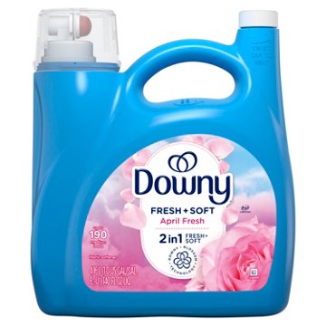 Downy 2 in 1 Fresh & Soft Liquid Fabric Softener, 190 Loads - April Fresh, 140 oz