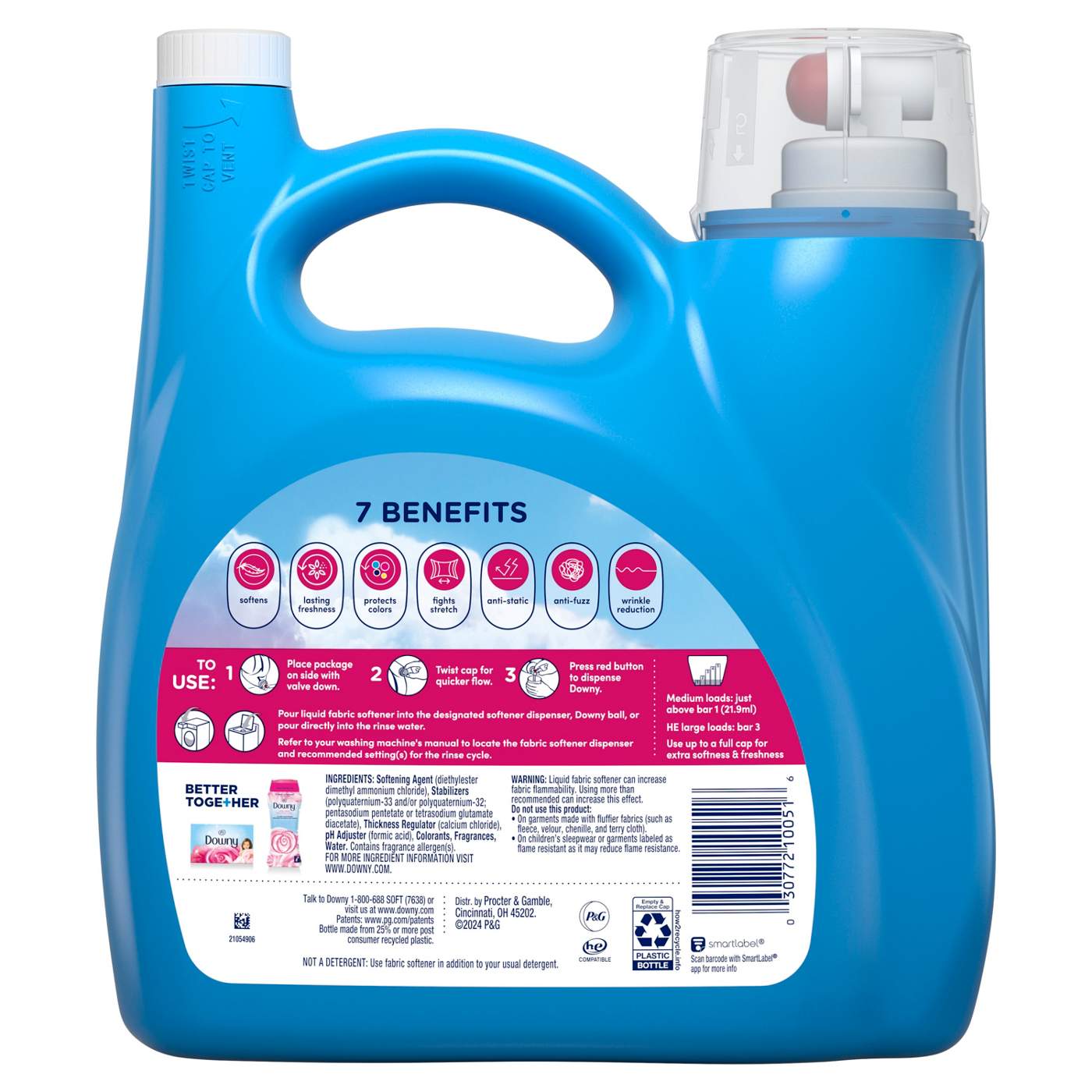 Downy Ultra HE Liquid Fabric Conditioner, 190 Loads - April Fresh; image 6 of 9