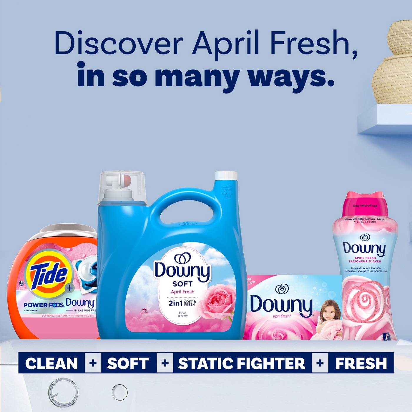 Downy Ultra HE Liquid Fabric Conditioner, 190 Loads - April Fresh; image 7 of 9