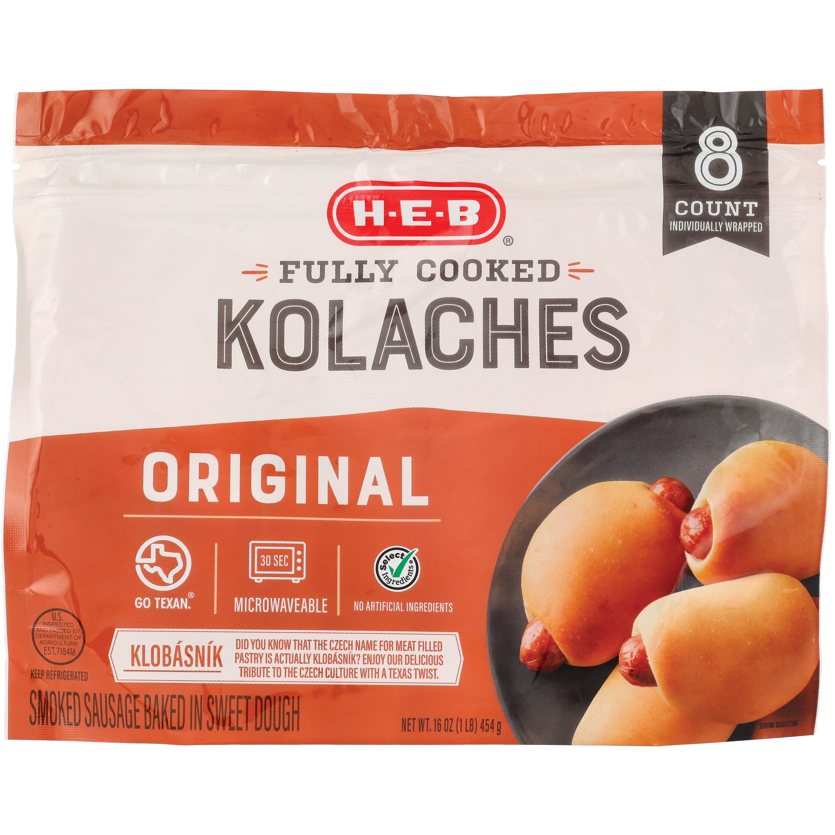 H-E-B Fully Cooked Original Sausage Kolaches | Fig App