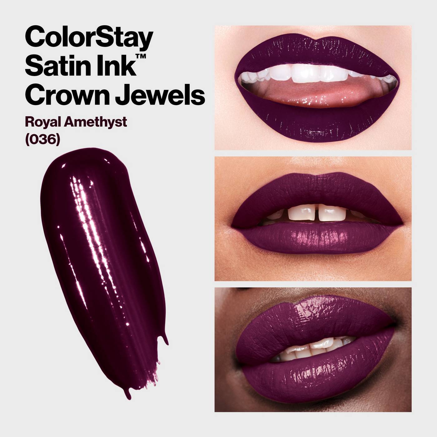 Revlon ColorStay Satin Ink Crown Jewels Liquid Lipstick, Royal Amthyst; image 5 of 7
