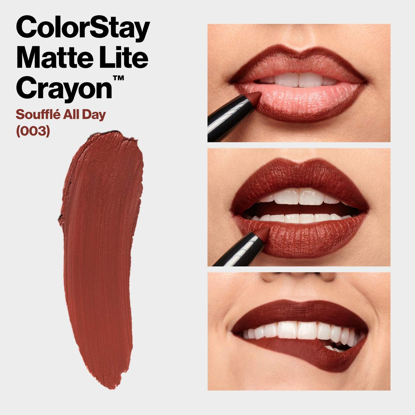 Revlon ColorStay Matte Lite Crayon Lipstick - Souffle All Day; image 4 of 7