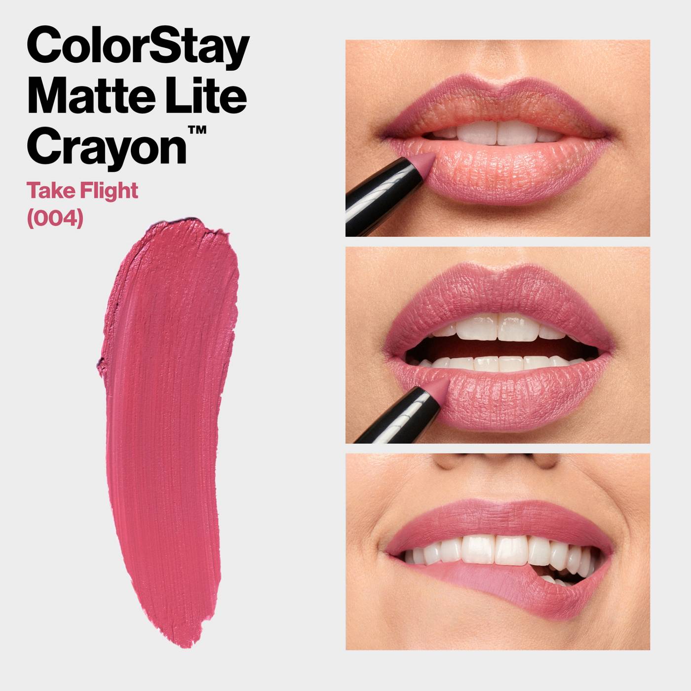 Revlon ColorStay Matte Lite Crayon Lipstick - Take Flight; image 3 of 7
