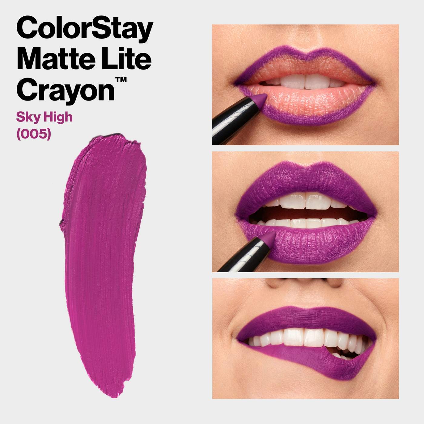 Revlon ColorStay Matte Lite Crayon Lipstick - Sky High; image 7 of 7