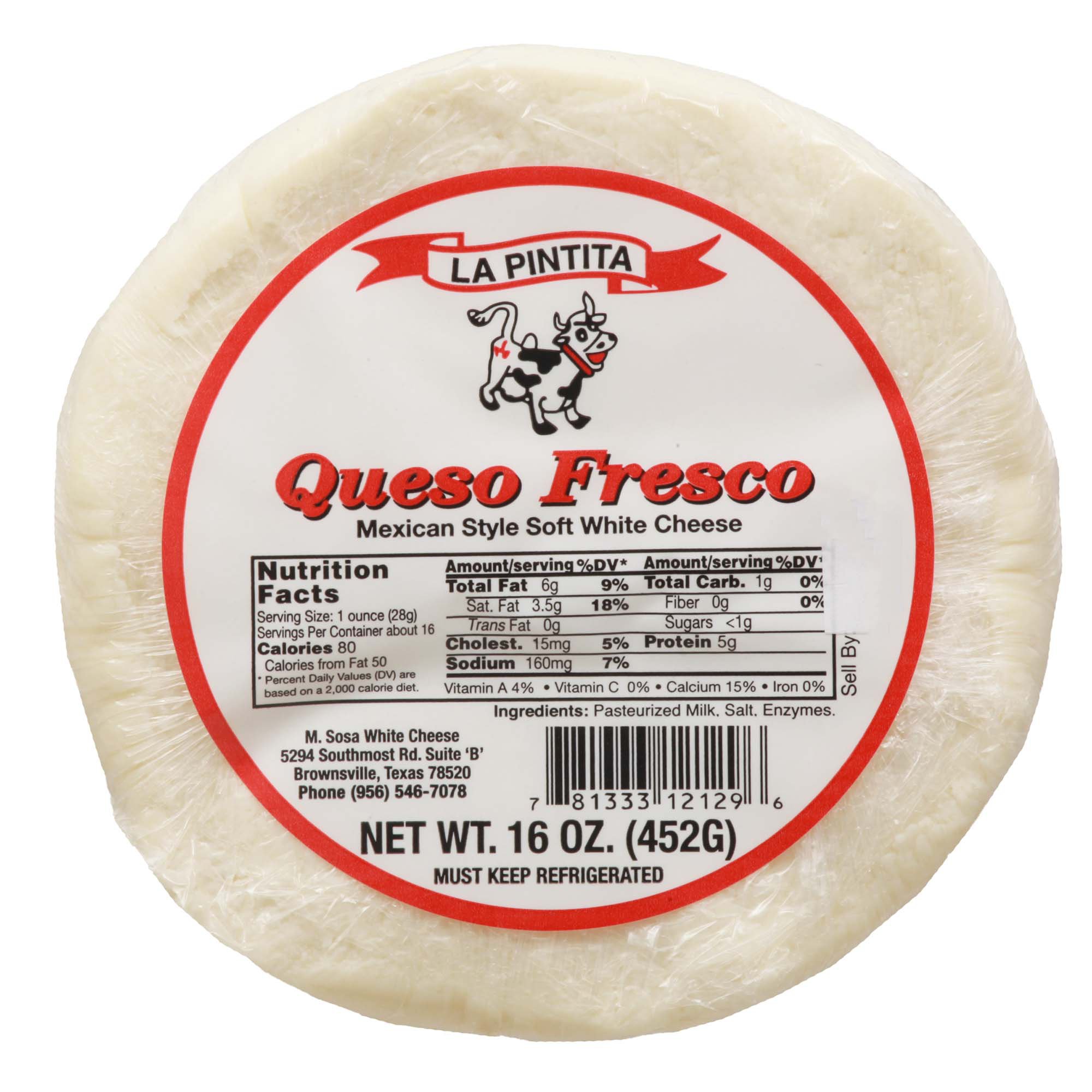 La Pintita Queso Fresco Mexican-Style Soft White Cheese - Shop Cheese ...