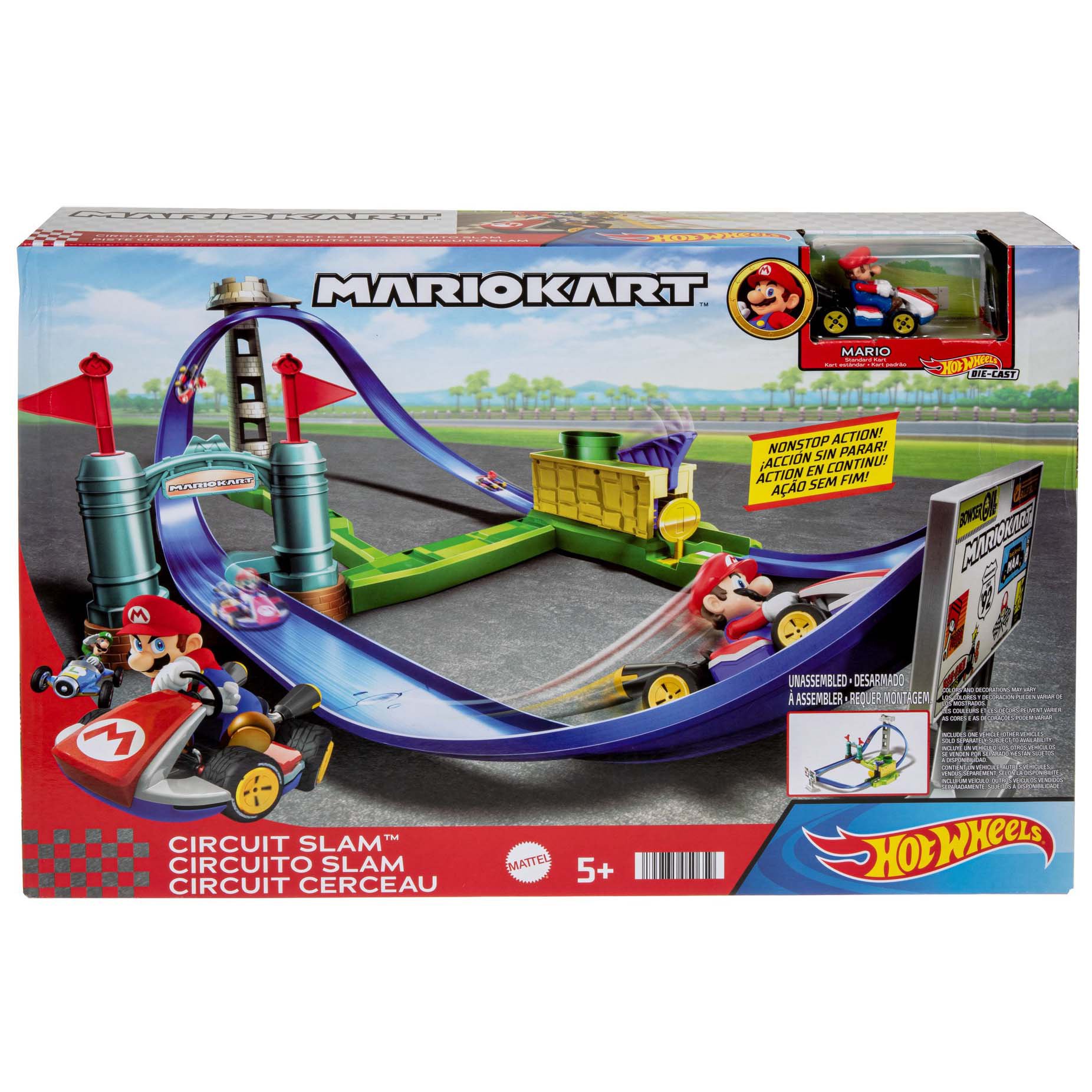 Hot Wheels Mario Kart Circuit Slam Track Set - Shop Playsets at H-E-B