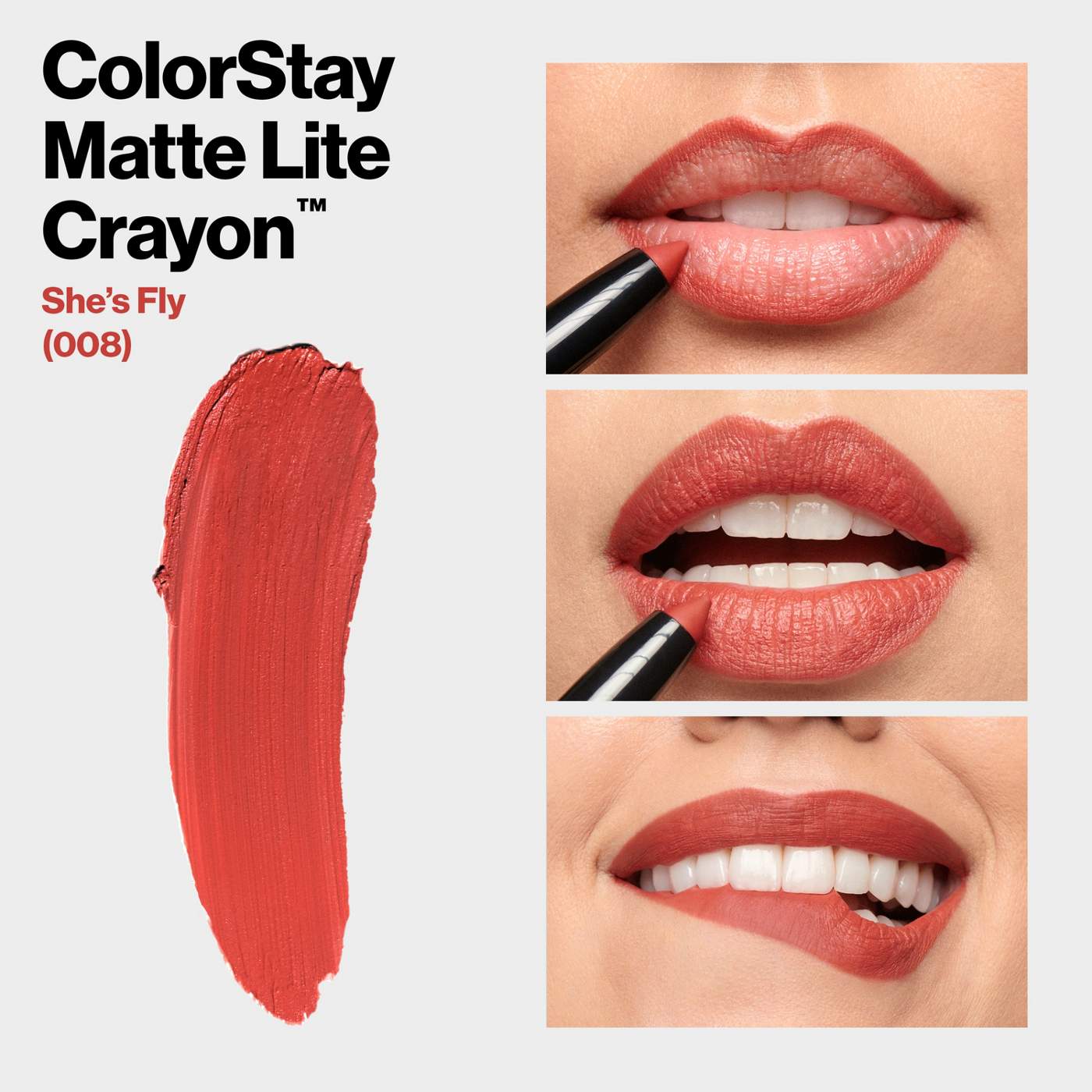 Revlon ColorStay Matte Lite Crayon Lipstick - She's Fly; image 5 of 7