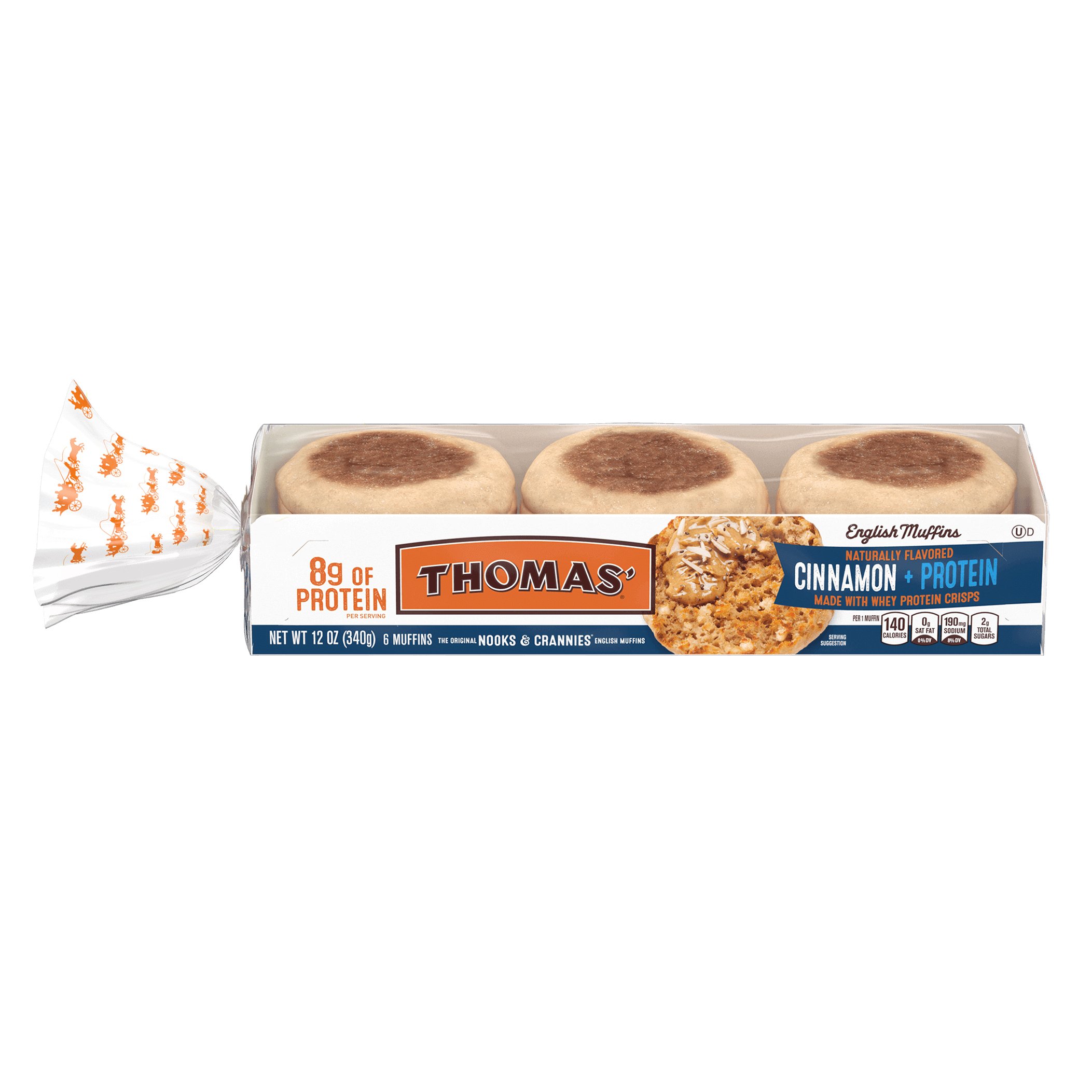 Thomas English Muffin Cinnamon Protein Shop English Muffins At H E B   005775698 1