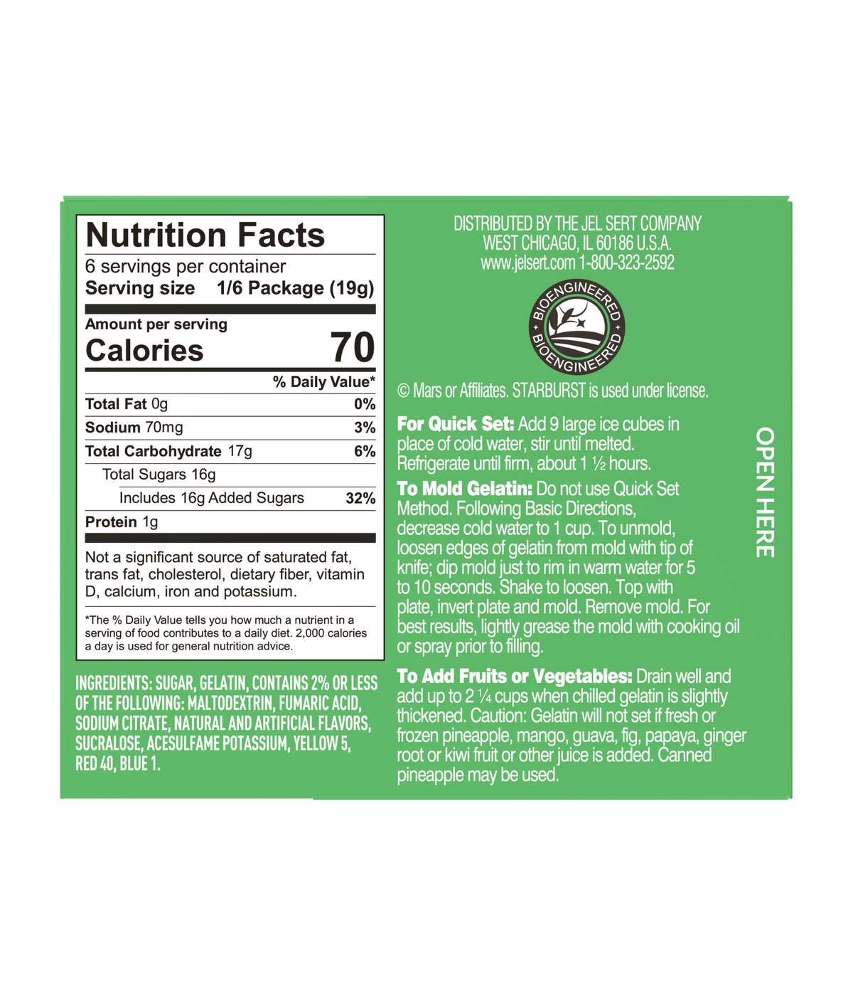 Starburst Gelatin - Watermelon; image 2 of 3