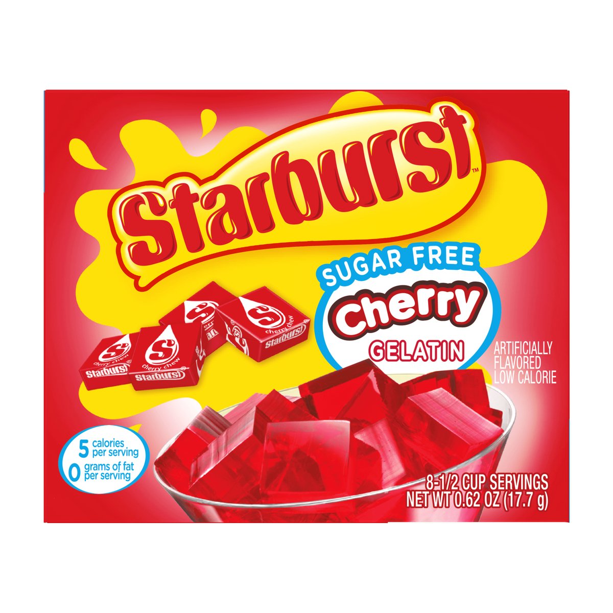 Starburst Sugar Free Cherry Gelatin Shop Baking Ingredients at HEB