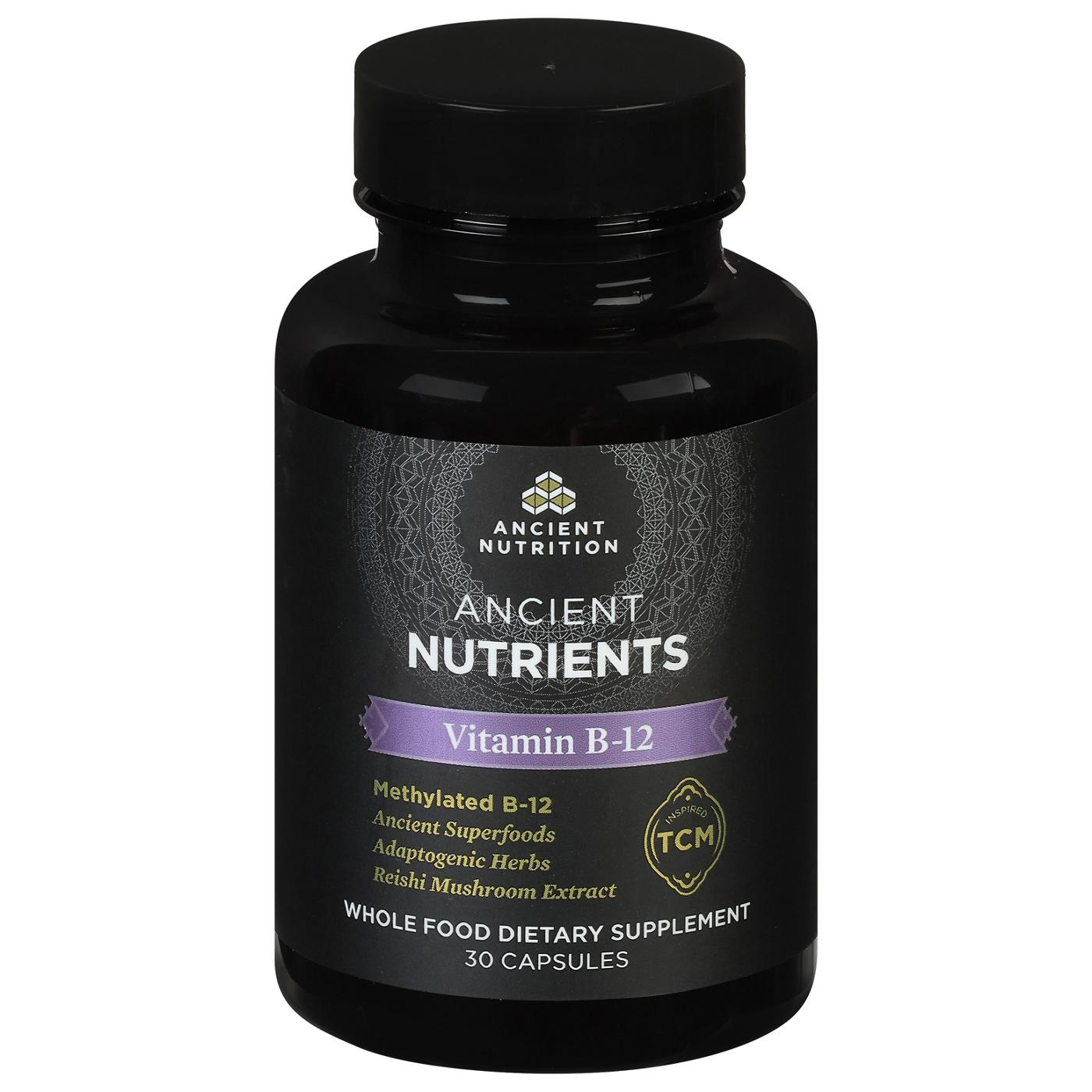 Ancient Nutrition Vitamin B-12 Capsules; image 2 of 2