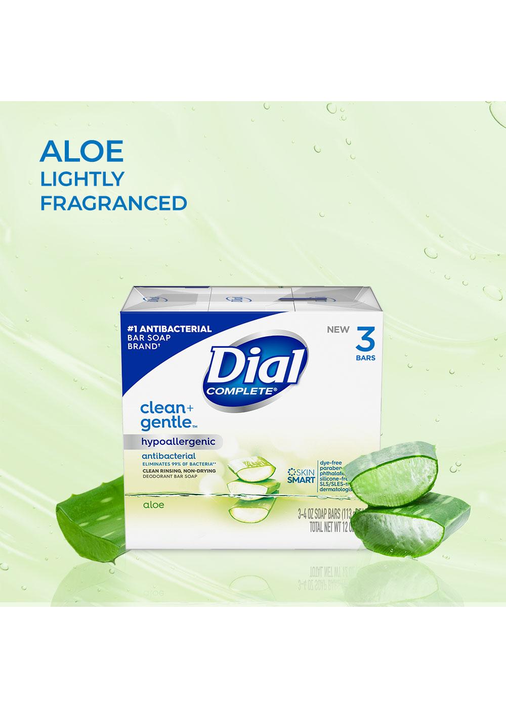 Dial Complete Clean + Gentle Antibacterial Bar Soap, Aloe Scent; image 6 of 8