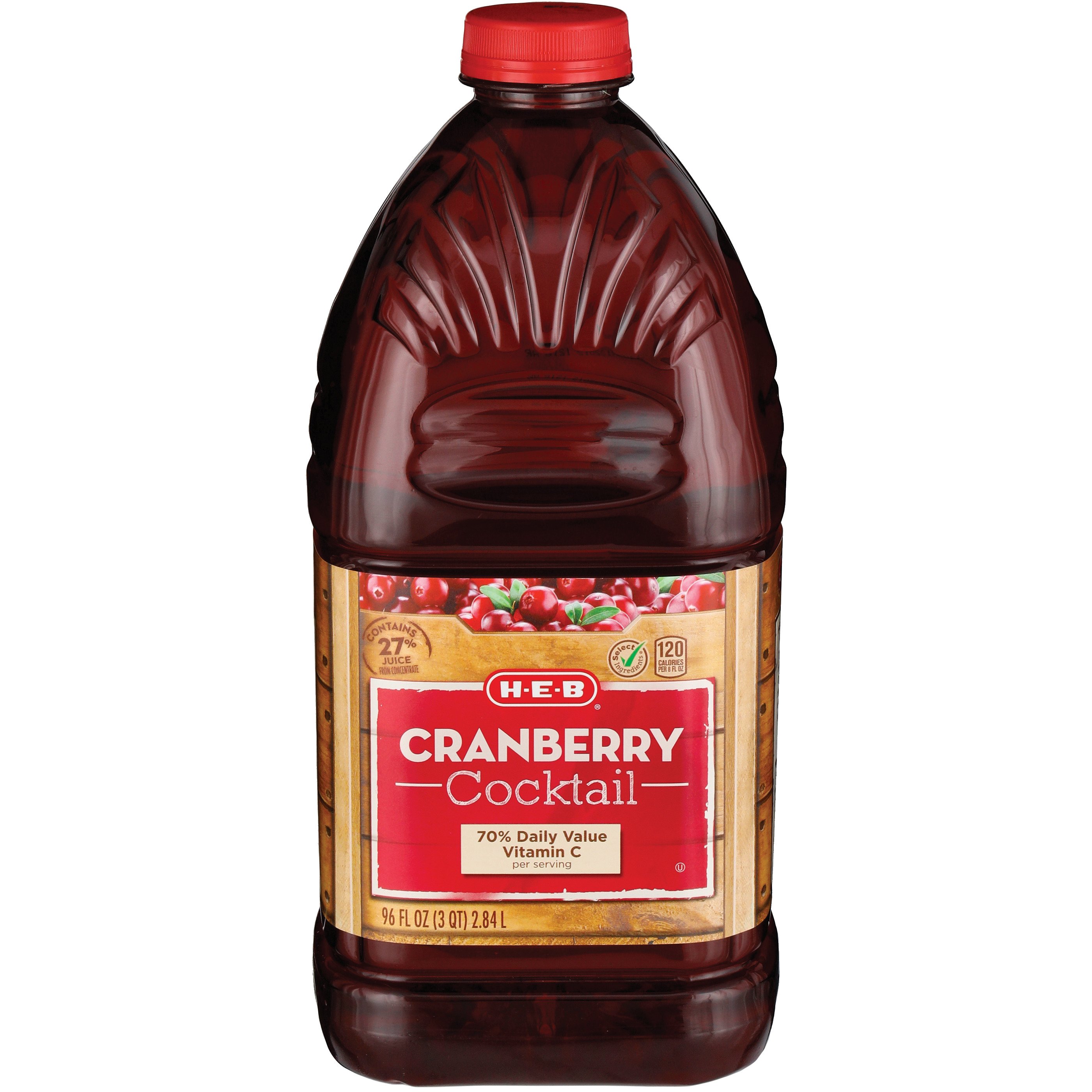 H-E-B Cranberry Cocktail Juice, 96 oz