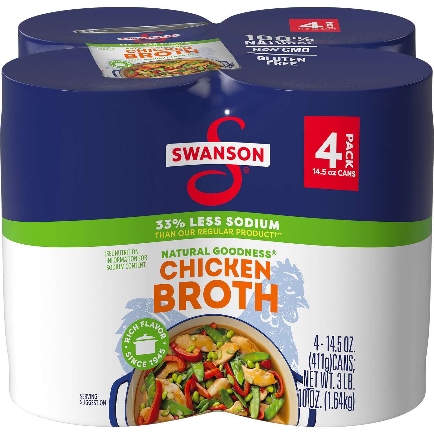 Swanson Natural Goodness Lower Sodium Chicken Broth; image 1 of 9