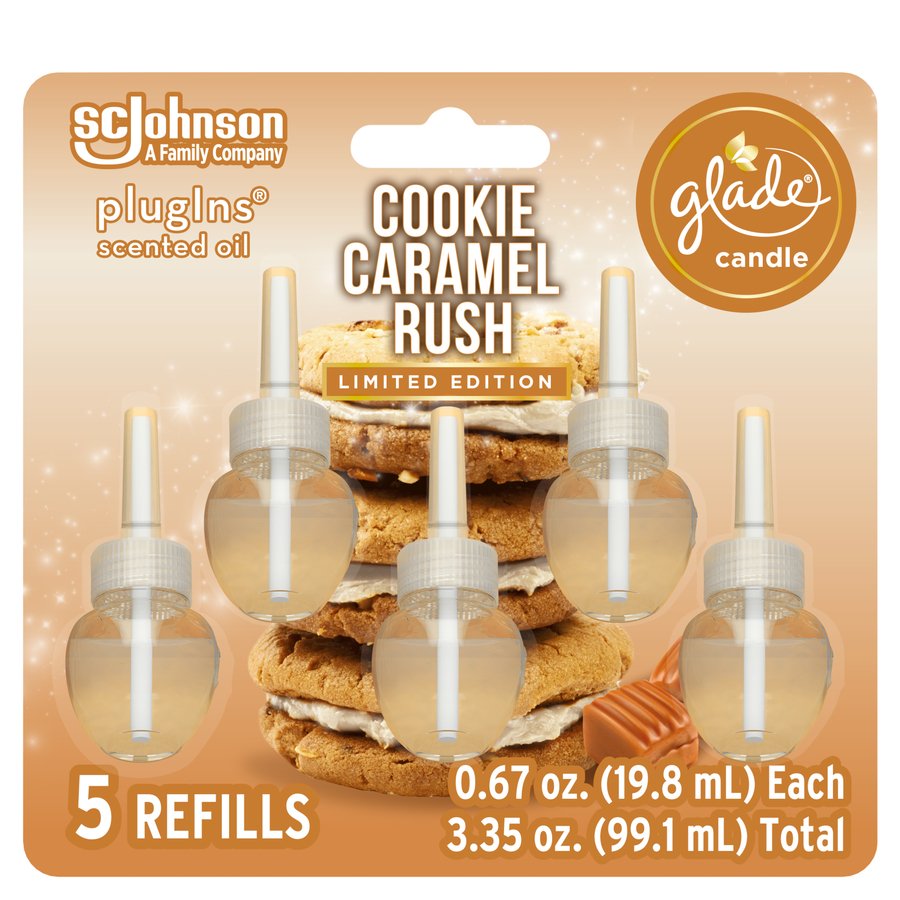 Glade PlugIns Scented Oil Air Freshener Refills Cookie Caramel Rush