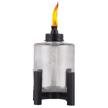 Tiki Resin Elevated Glass Table Torch, 6.5"