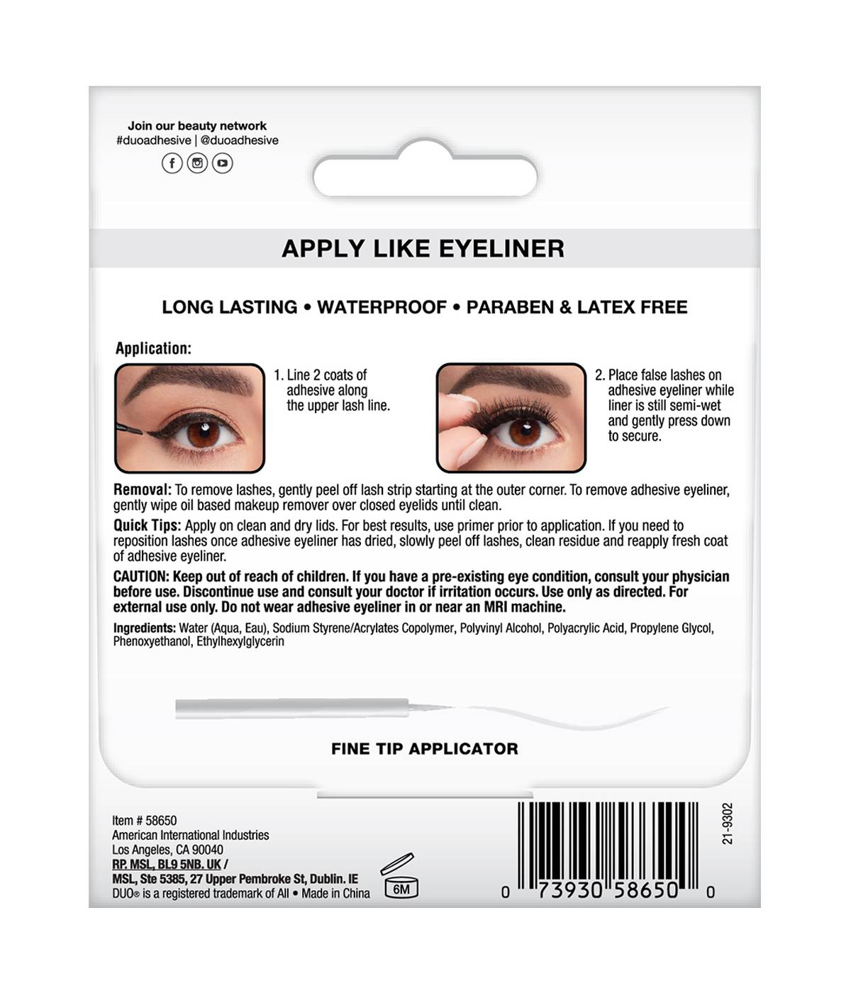 Ardell Duo Line It Lash It Adhesive Waterproof Eyeliner Clear; image 2 of 2