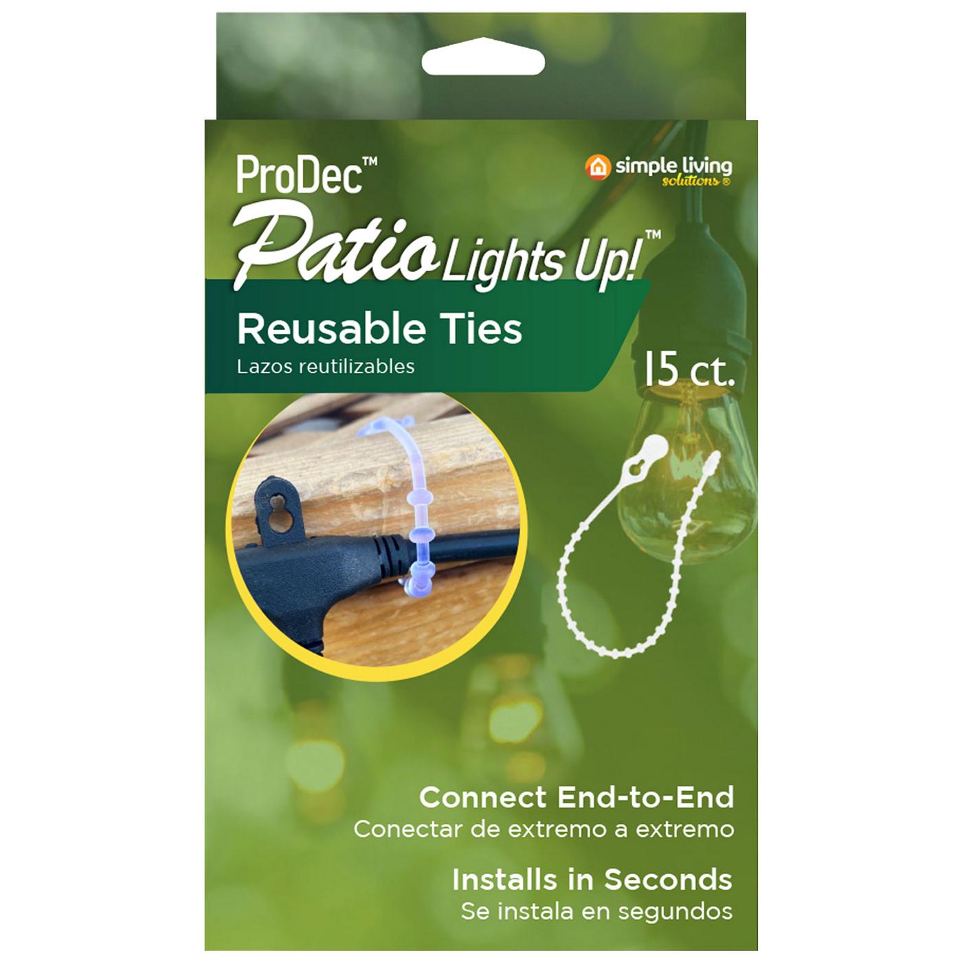 Simple Living Solutions ProDec Patio Lights Reusable Ties; image 1 of 5