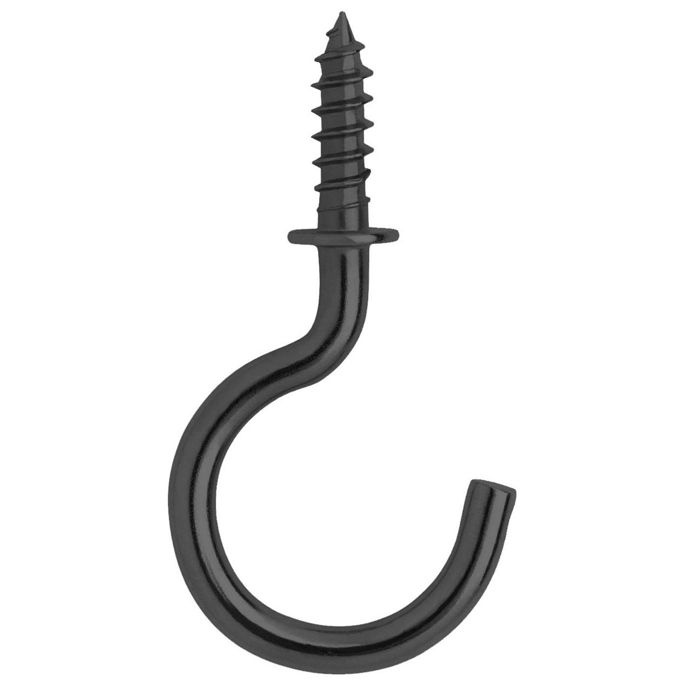 Stainless Steel Screw Hooks, Eye Hook Screws M5 2.5” Screw in Eye Hooks  Heavy Duty Metal Ceiling Outdoor Hooks Screw Hanger Open Loop Hanger Hooks